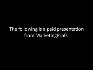 MarketingProfs B2B Forum Infomercial