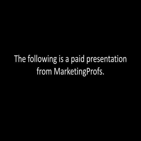 MarketingProfs B2B Forum Infomercial