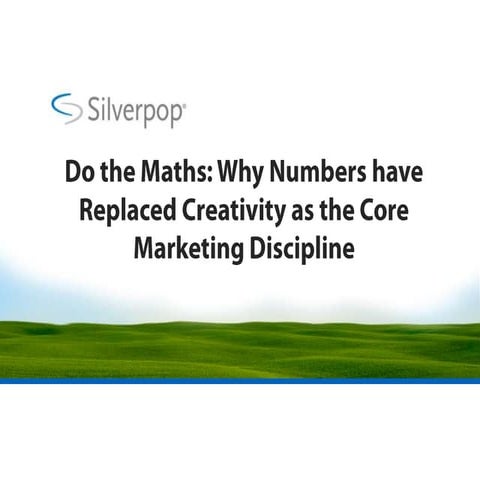 B2B Marketing: Do The Maths - Data Versus Creativity