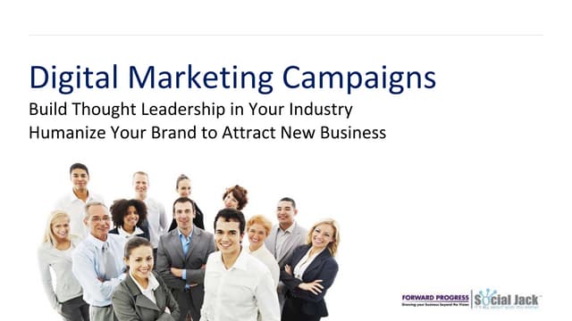 B2B Marketing Campaigns 2020 - digital thought leadership - Forward Progress Website