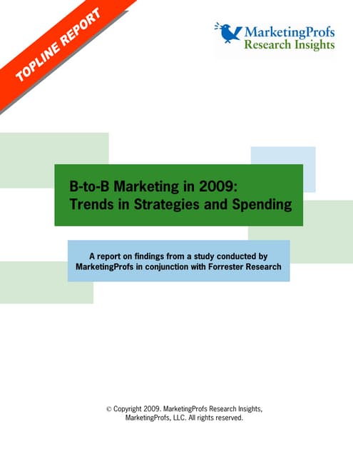 B2b Marketing In 2009 Trends In Str...