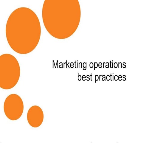 B2B Marketing Operations Best Practices