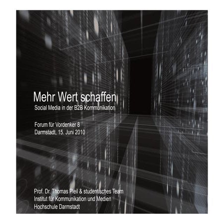 Mehr Wert schaffen: Social Media in der B2B-Kommunikation