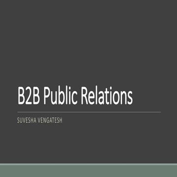 B2B Public Relations