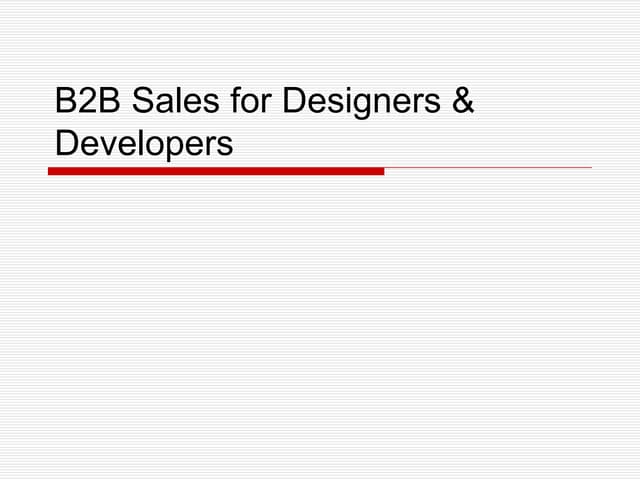 B2B sales
