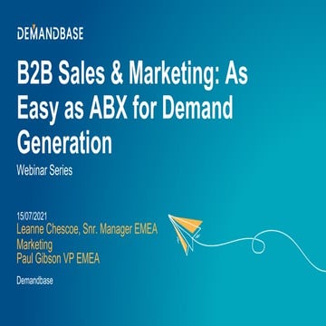 As Easy As ABX for Demand Generation