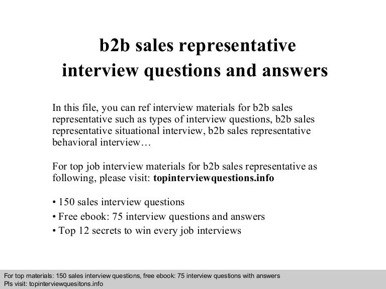 b2bsalesrepresentativeinterviewquestionsandanswers 140817102611 phpapp02 thumbnail 4jpgcb1408271204