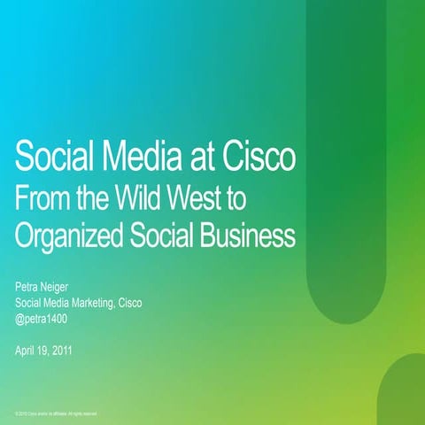 From the Wild West of Social Media to Organized Social Business (incl. Case S...