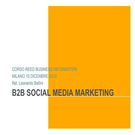 B2b socialmedia marketing