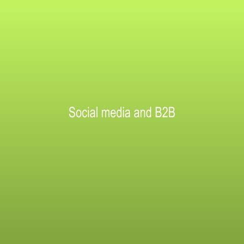 B2B social media presentation