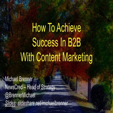 B2B Marketing Success With Content Marketing