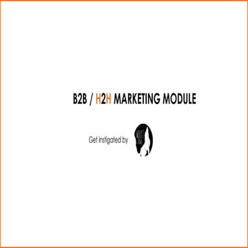 B2B vs B2C Vs H2H marketing model