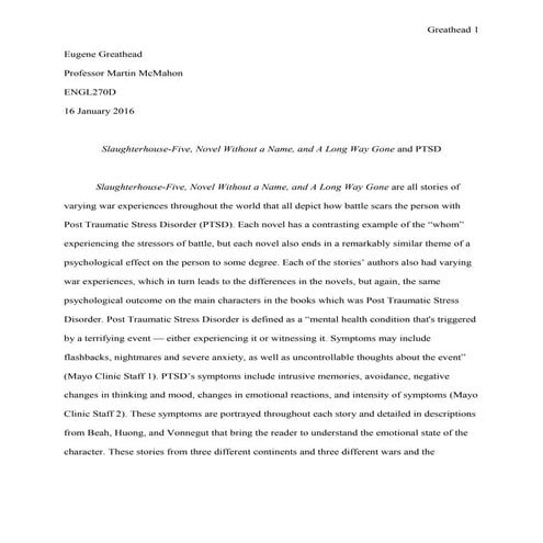 Greathead_Wk 8 Final Essay_Military Literature