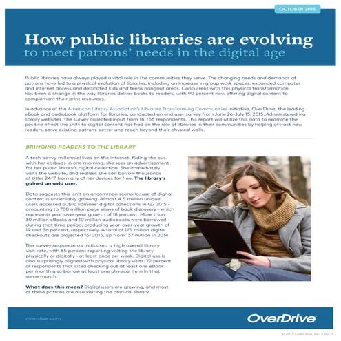 How public libraries are evolving to meet patrons’ needs in the digital age.