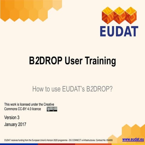 B2DROP User Training | www.eudat.eu | 
