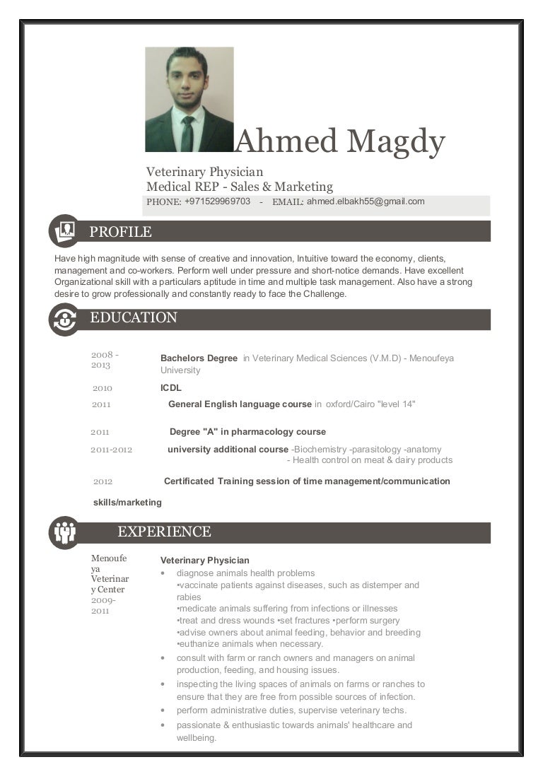 medical representative resume