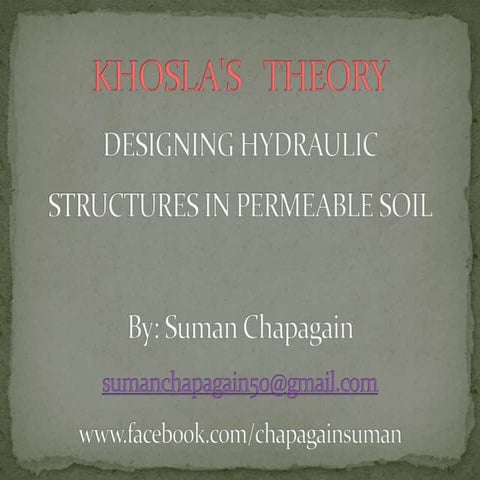 Presentation on khosla's theory (Numerical Example)