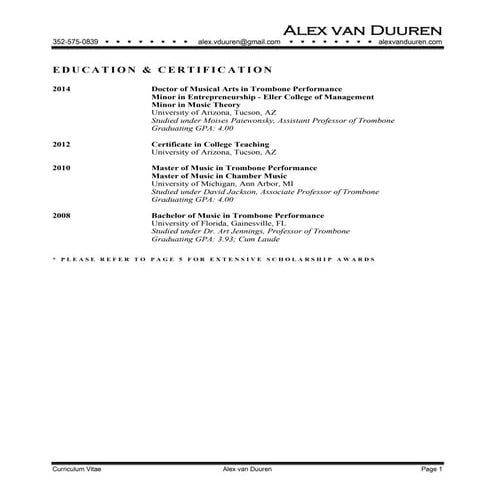 van_Duuren CV February 2015