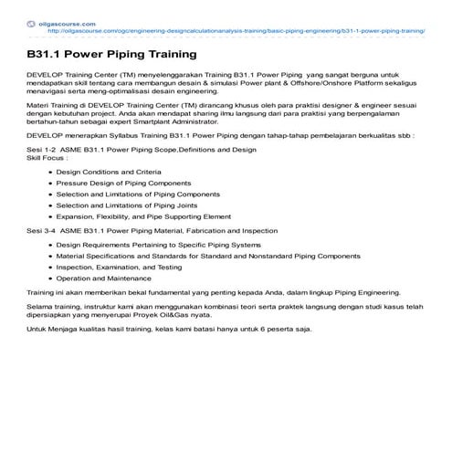 B31 1-power-piping-training | PDF