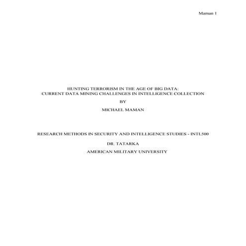 Terrorism in the Age of Big Data