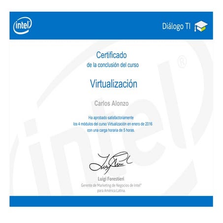 Certificado Intel VM