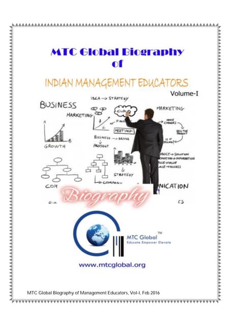 MTC Global Biography of Indian Management Educators, Volume-I, Feb 2016