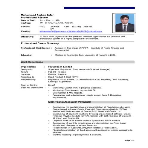 CV -Farhan (Asset  Manager Accounts) UPDS