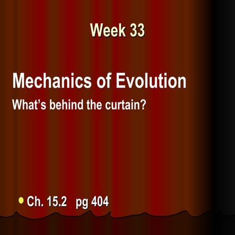  B33 ppt mechanics of evolution ch 15.2