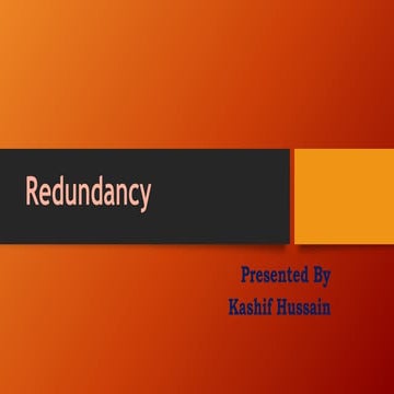 Redundancy