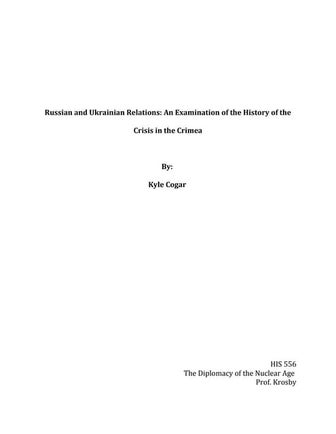 Russian and Ukrainian Relations