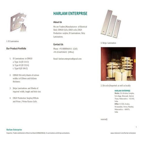 Harlam Product Brochure