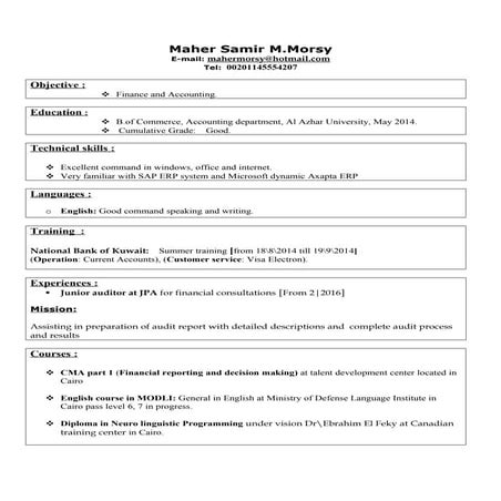maher cv