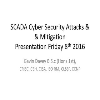 Industrial Cybersecurity & SCADA ha...