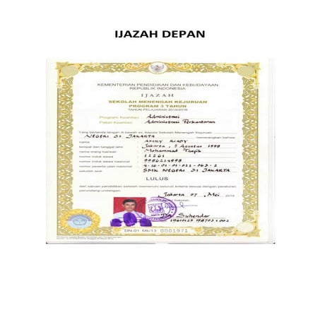 IJAZAH DEPAN