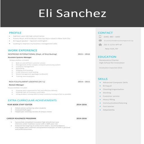 Eli's Final Resume