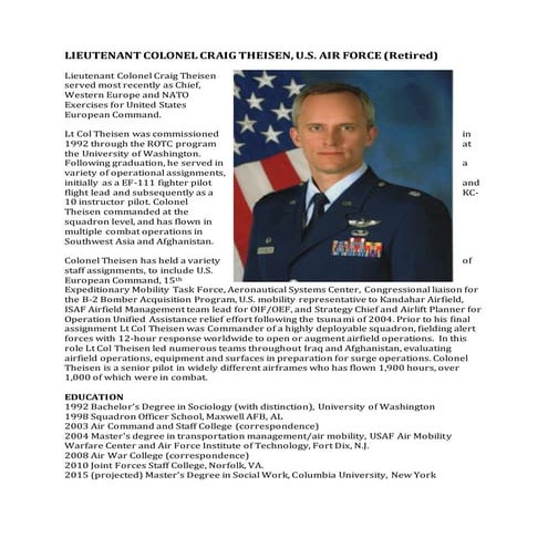 Theisen Military Bio