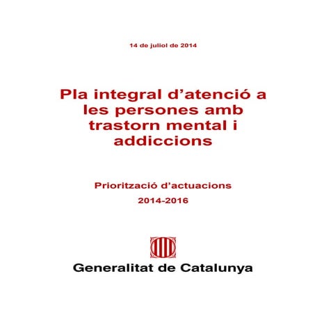 FSYC - Pla integral d’atenció a les persones amb trastorn mental i addiccions