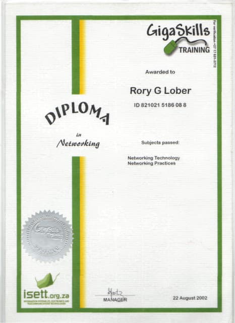 Grade E certificate | PDF