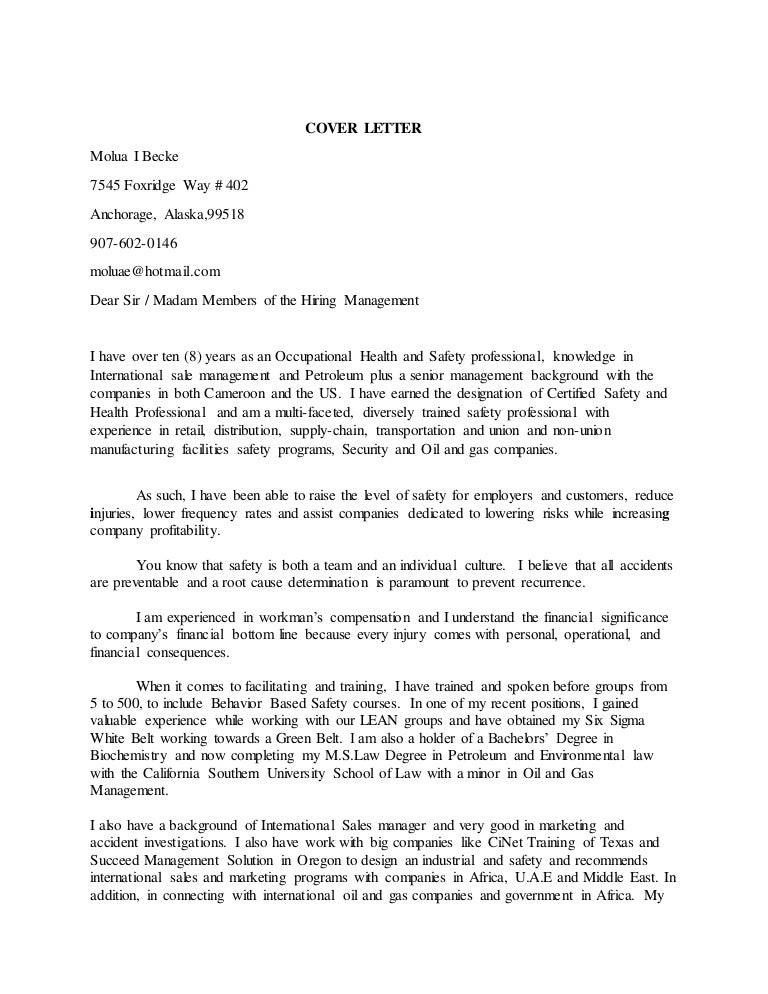cover letter international sales manager cover letter for big company
