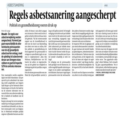 Artikel asbestregels Cobouw