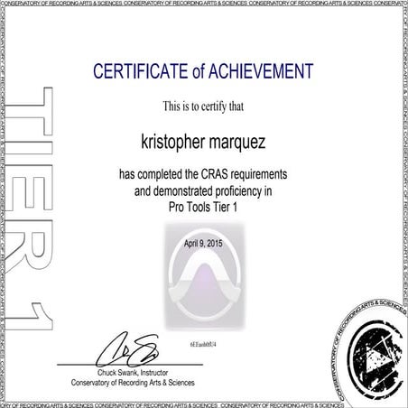 Pro Tools Tier 1 Certification | PDF