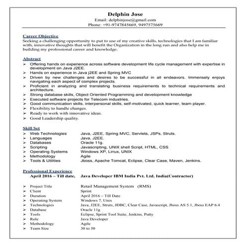 Delphin Jose resume