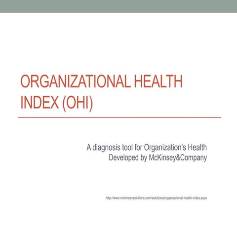 Organizational Health Index