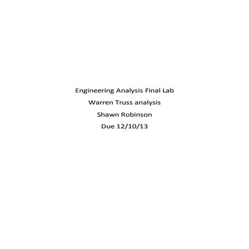 Engineering Analysis Final Lab
