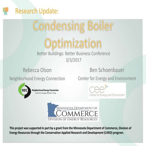 Condensing Boiler Optimization