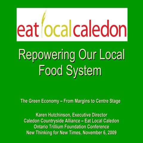 The Green Economy: From the Margins to Centre Stage