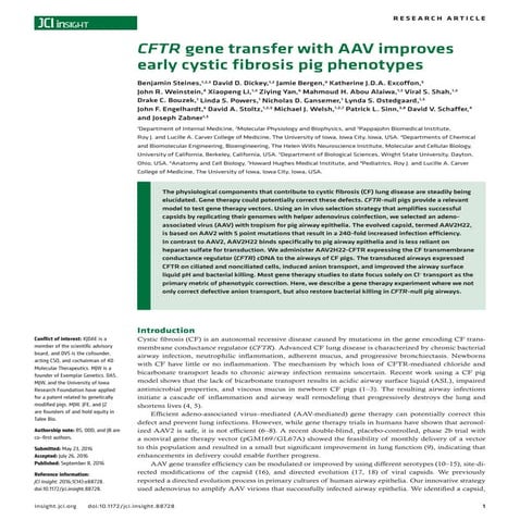 Gene Therapy For Cystic Fibrosis | PPTX