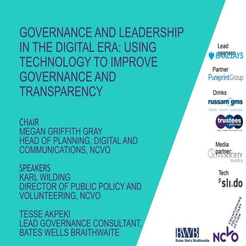 B4: Governance and leadership in the digital era: Using technology to improve...