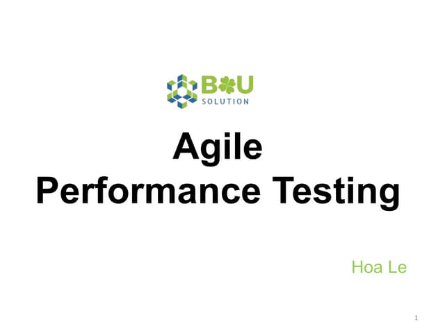 B4usolution performance testing