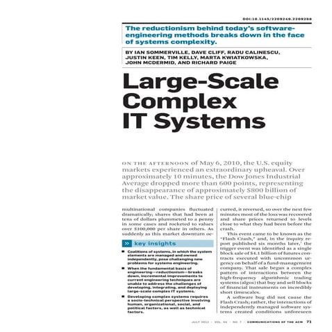 B5   15 - large-scale complex it systems